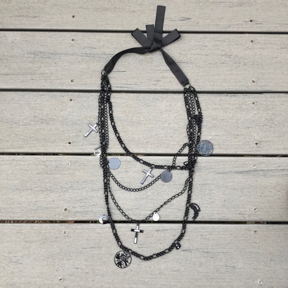 Black Charm Necklace